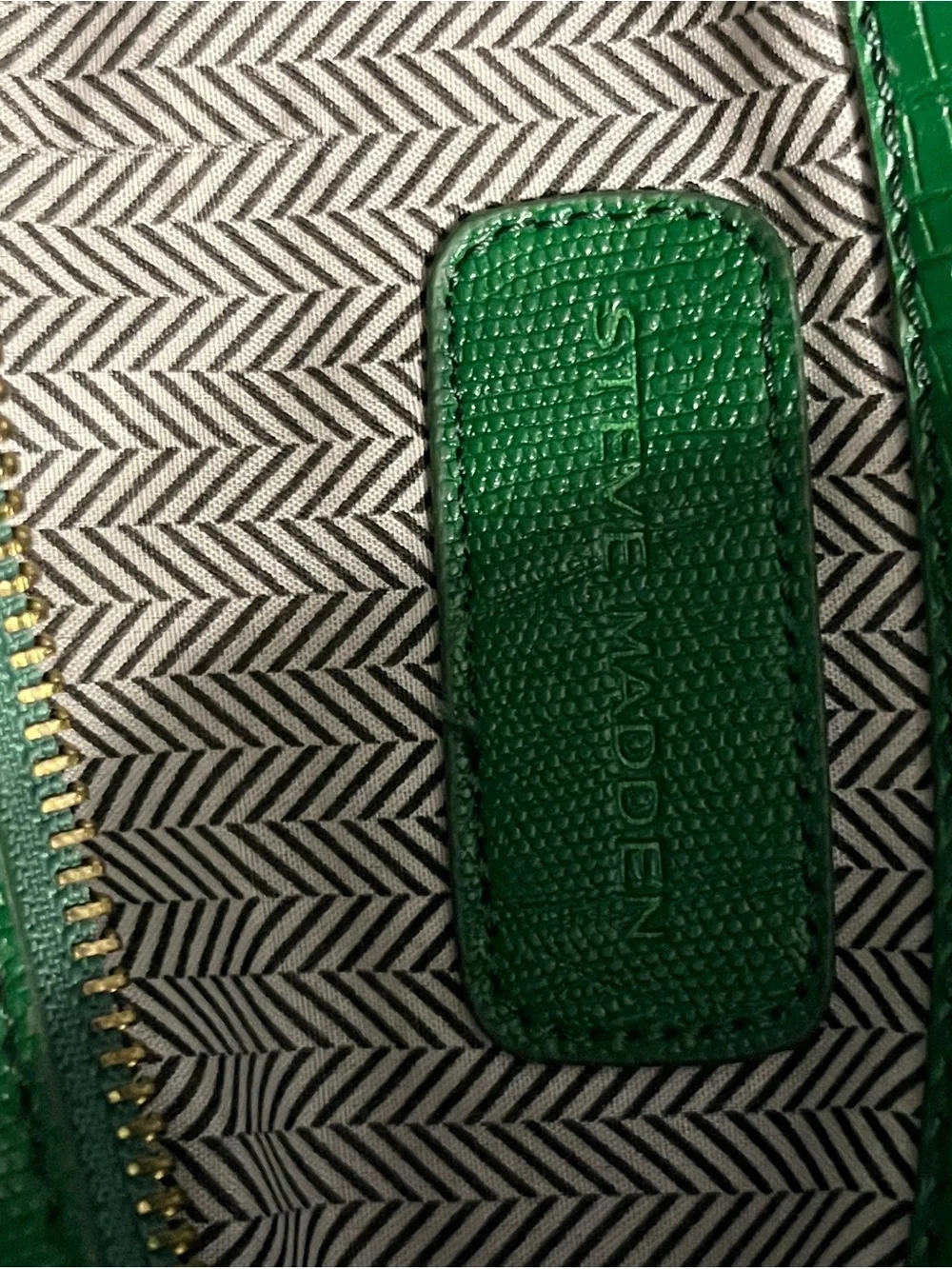 Steve Madden Green Purse with Tassel Accent and detachable strap